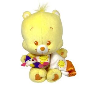 Care Bear Cubs Funshine Stuffed Animal Diaper Blanket Clown Vintage Sunshine Y2K